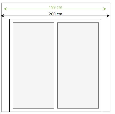 medir ancho estor enrollable entre paredes