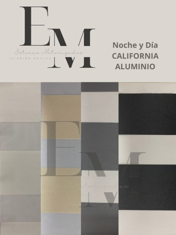 CALIFORNIA ALUMINIO Estores noche y día Tejido CALIFORNIA ALUMINIO