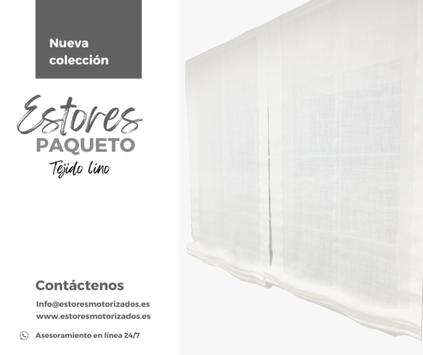 estores paqueto lino
